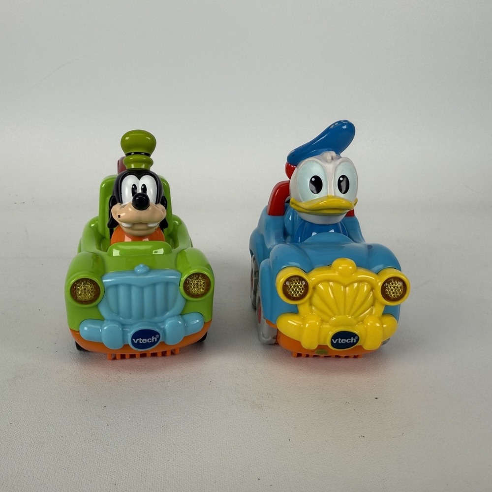 VTech Go Go Smart Wheels Disney Goofy‎ & Donald w/Lights  & Sounds